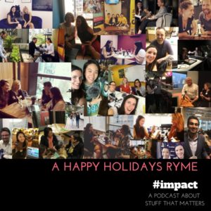 Happy Holidays Rhyme celebrating the wonderful #impact Podcast guests